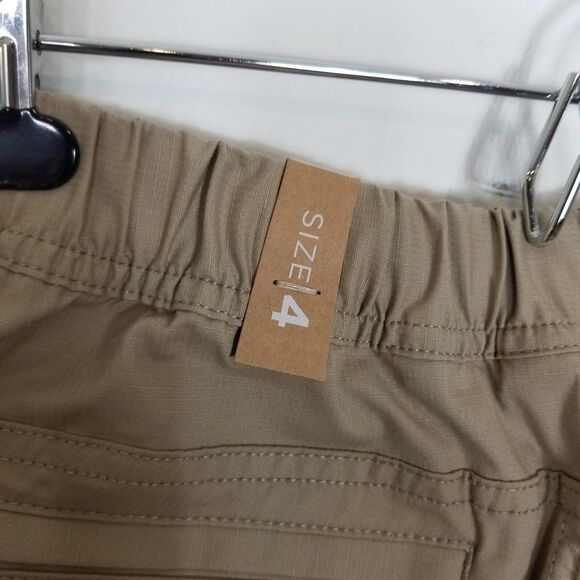 prAna Women Double Peak Joggers Pants Sz 4 Beige Organic Cotton Elastic Waist - Picture 6 of 11